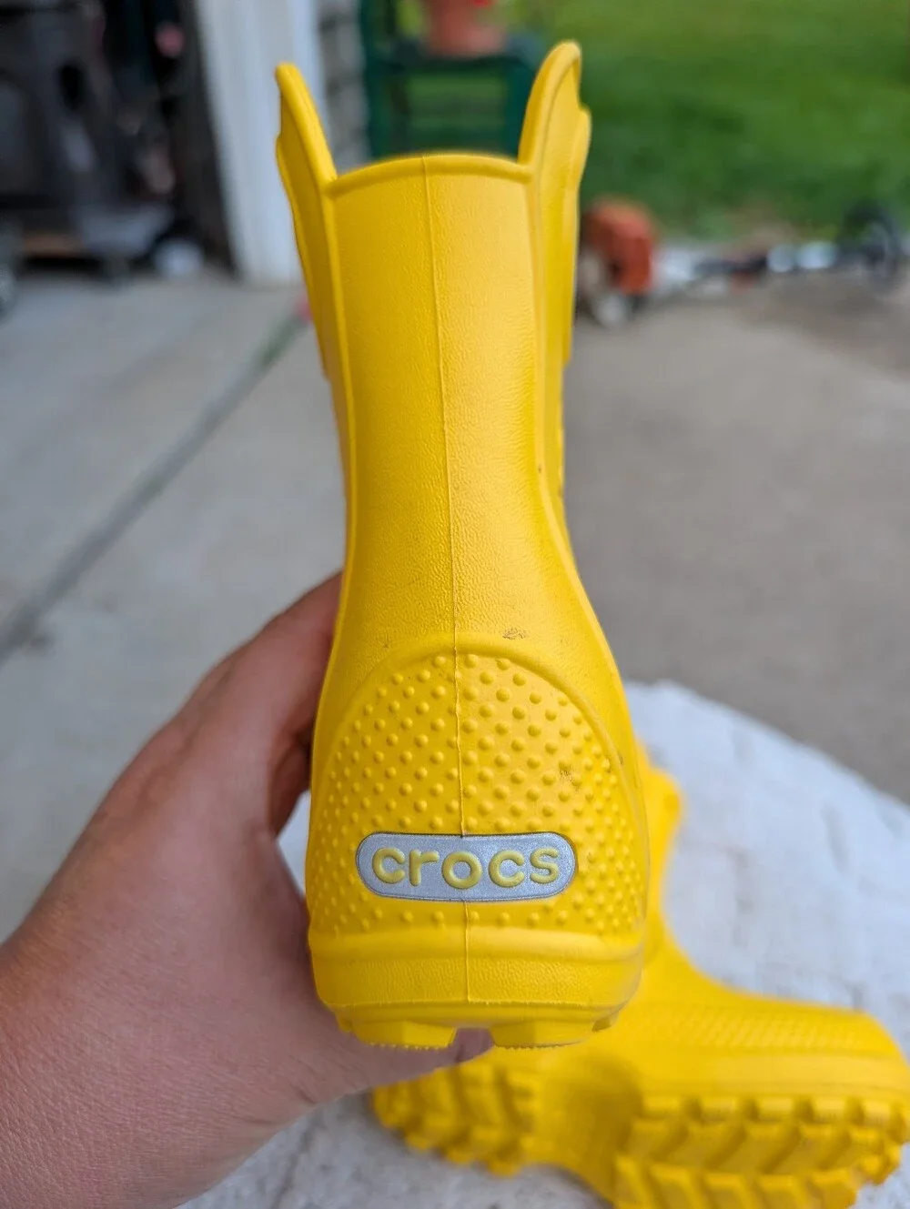 Kids Pull On Yellow Rainboots Made Crocs Size 7